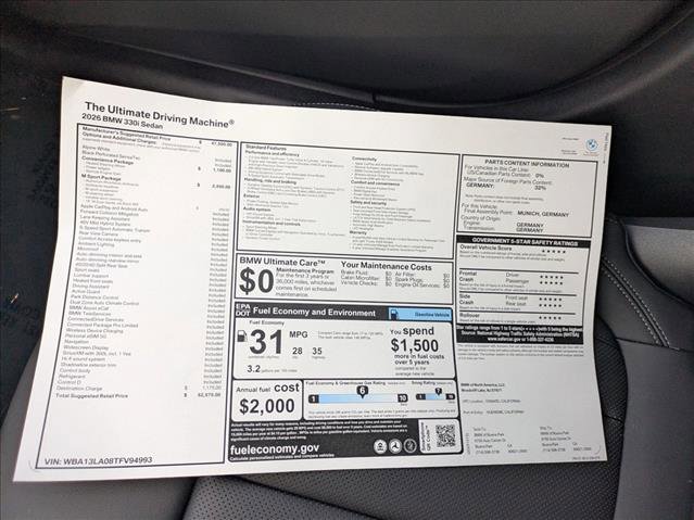 New 2026 BMW 330i Sedan w/ M Sport Package image 18