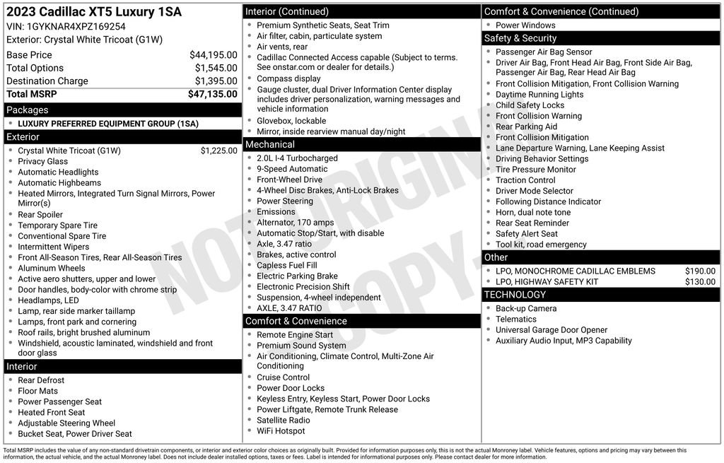Certified 2023 Cadillac XT5 Luxury FWD image 10