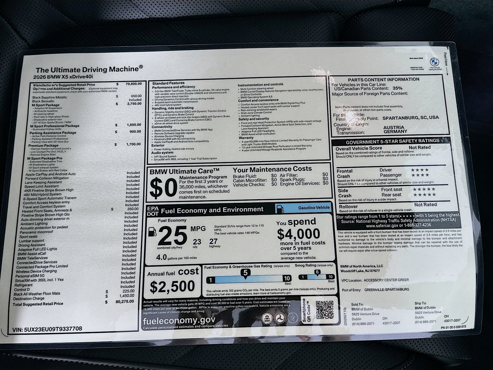 New 2026 BMW X5 xDrive40i w/ M Sport Package AWD/4WD image 49
