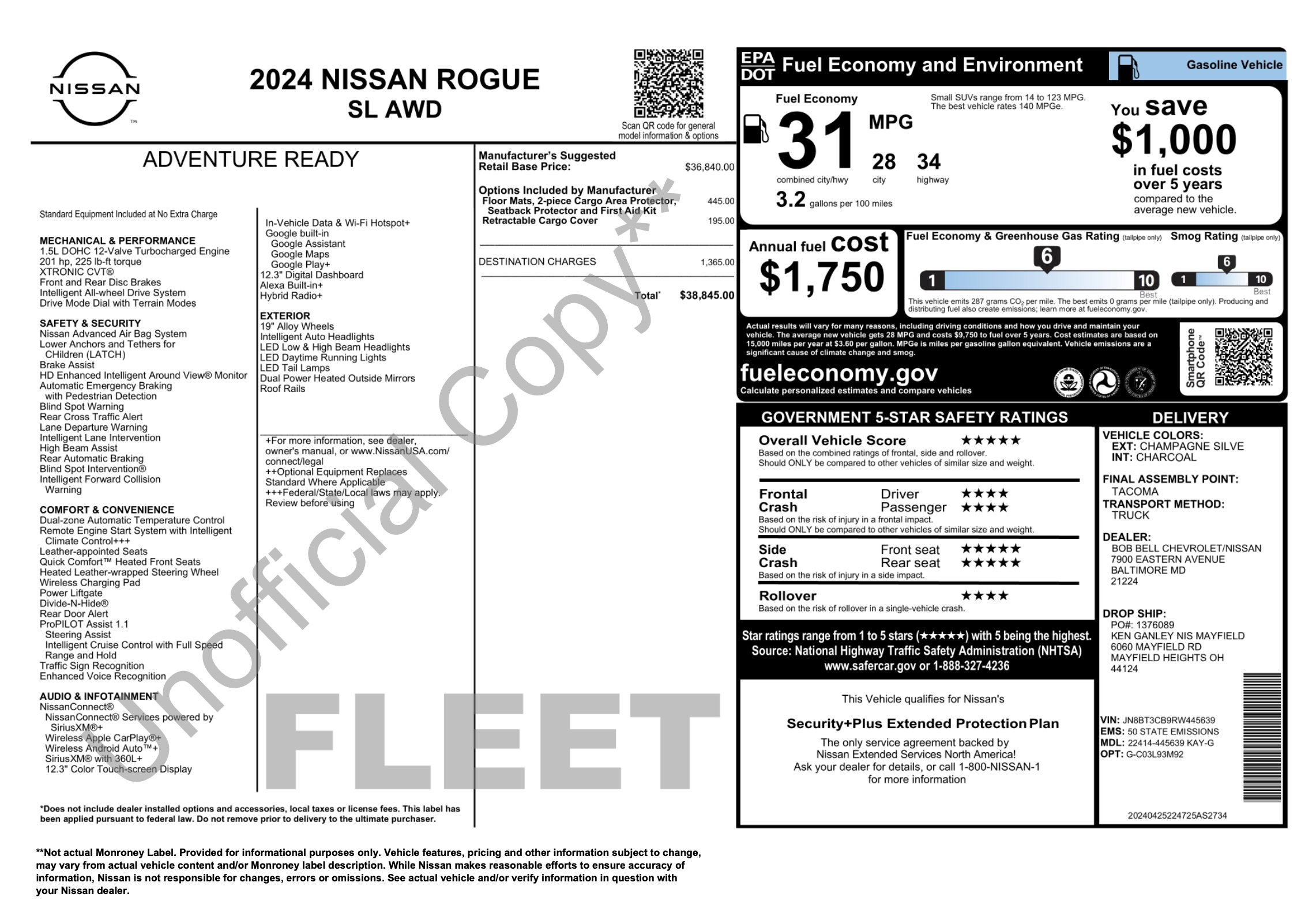 Used 2024 Nissan Rogue SL AWD/4WD image 2