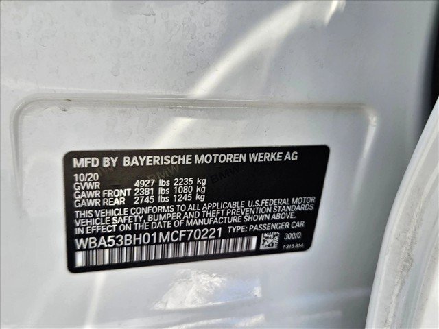 Used 2021 BMW 530i w/ Convenience Package RWD image 24
