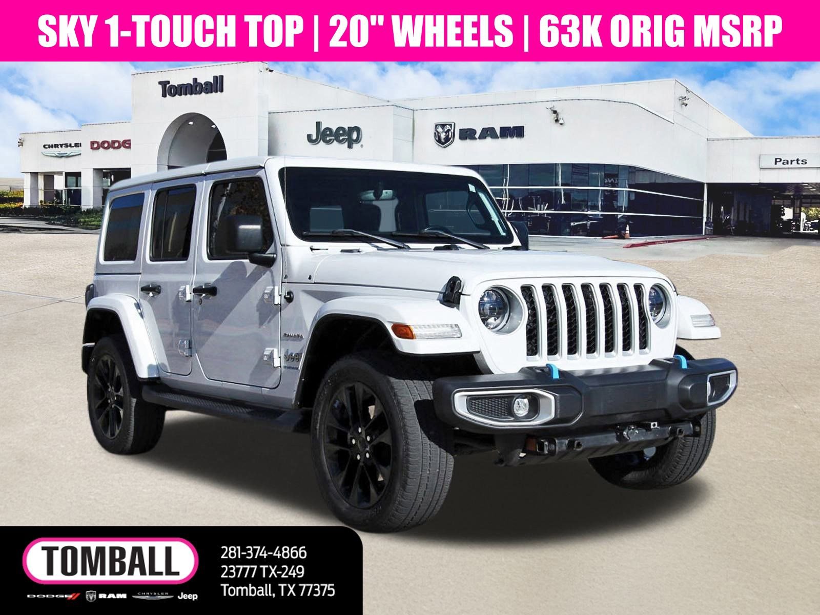 Used 2023 Jeep Wrangler Sahara 4xe w/ Cold Weather Group image 1