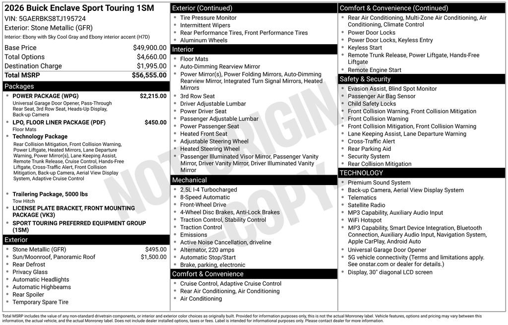 Used 2026 Buick Enclave Sport Touring w/ Power Package image 4