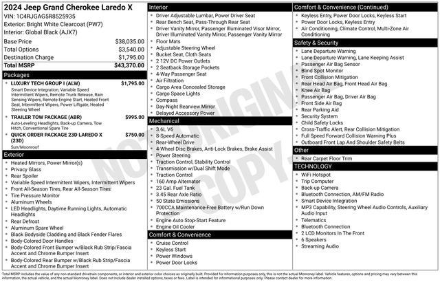 Used 2024 Jeep Grand Cherokee Laredo X w/ Luxury Tech Group I RWD image 30