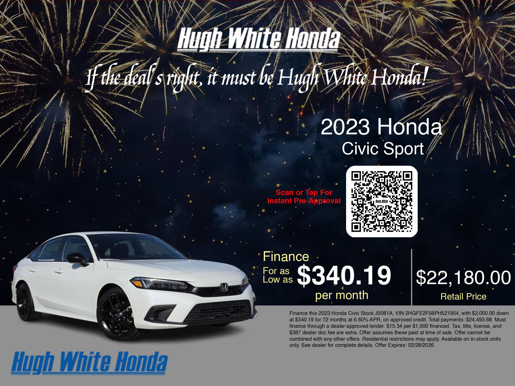 Used 2023 Honda Civic Sport image 3