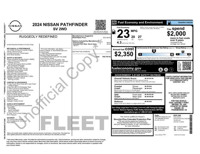 Used 2024 Nissan Pathfinder SV FWD image 31