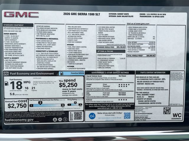 New 2026 GMC Sierra 1500 SLT RWD image 21