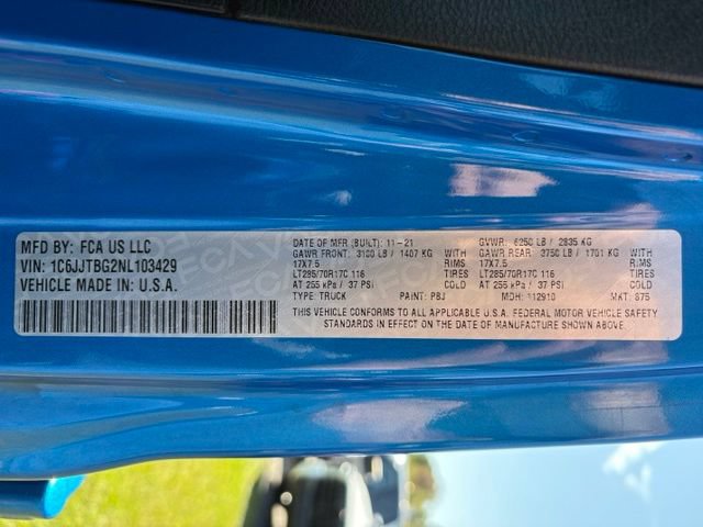 Used 2022 Jeep Gladiator Rubicon w/ Cold Weather Group AWD/4WD image 30