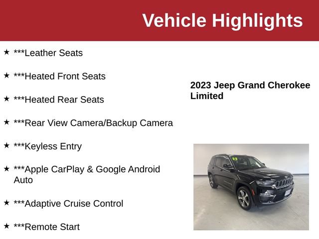 Used 2023 Jeep Grand Cherokee Limited w/ Trailer Tow Prep Group (B) AWD/4WD image 10