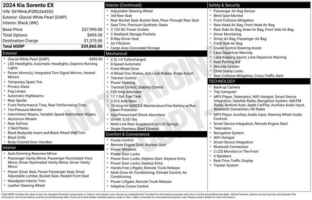 Certified 2024 Kia Sorento EX FWD image 15
