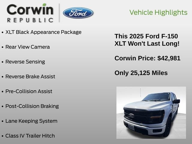 Used 2025 Ford F150 XLT w/ Equipment Group 301A Standard image 7