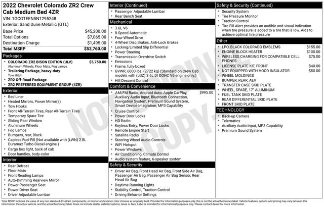 Used 2022 Chevrolet Colorado ZR2 w/ Colorado ZR2 Bison Edition image 15