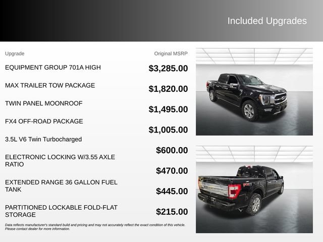 Used 2021 Ford F150 Platinum w/ Equipment Group 701A High AWD/4WD image 4