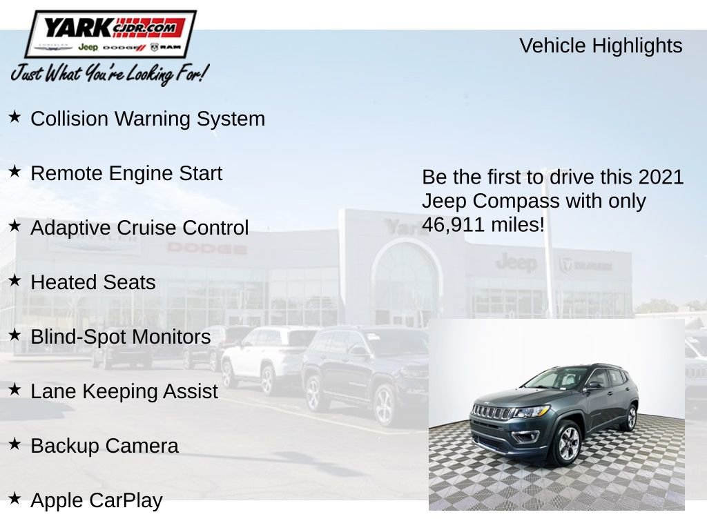 Certified 2021 Jeep Compass Limited AWD/4WD image 12