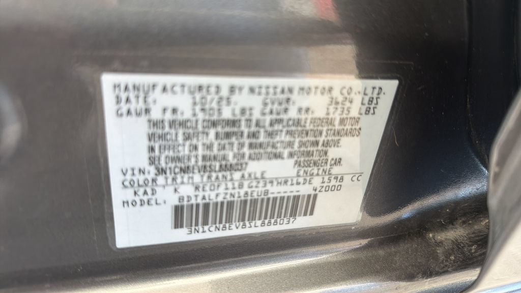 Certified 2025 Nissan Versa SV w/ Trunk Package FWD image 19