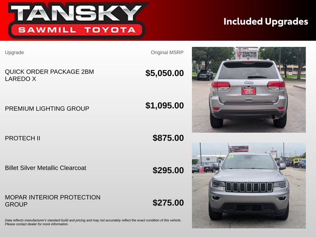 Used 2021 Jeep Grand Cherokee Laredo X AWD/4WD image 34