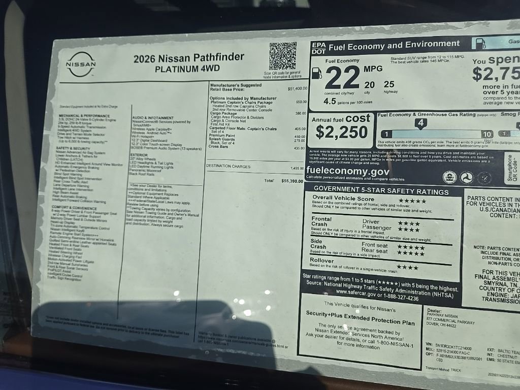 New 2026 Nissan Pathfinder Platinum image 45