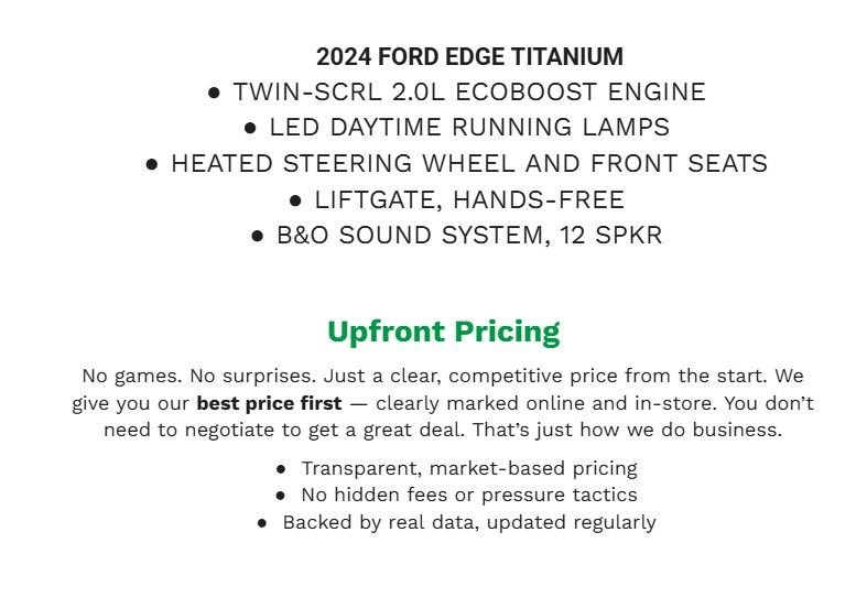 Certified 2024 Ford Edge Titanium AWD/4WD image 2