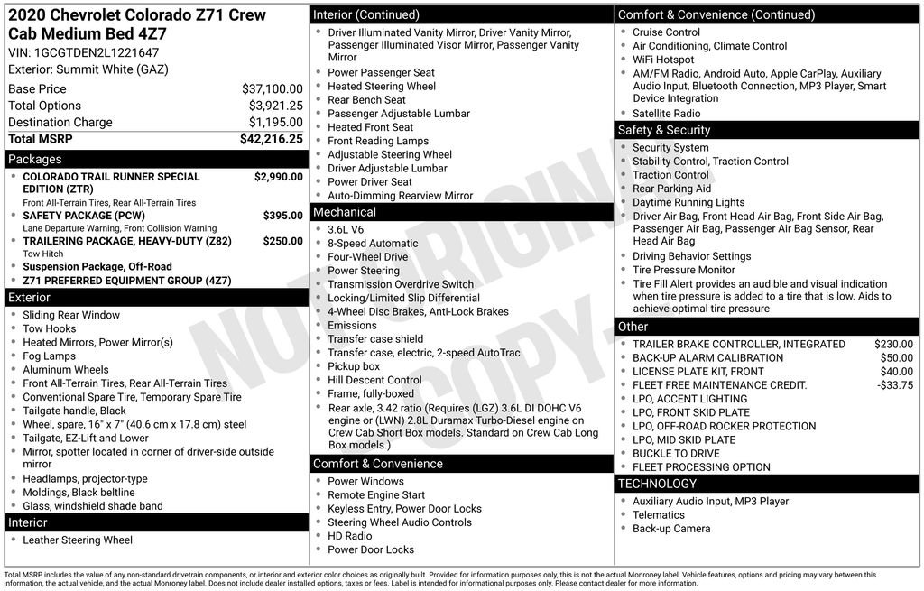 Used 2020 Chevrolet Colorado Z71 image 3