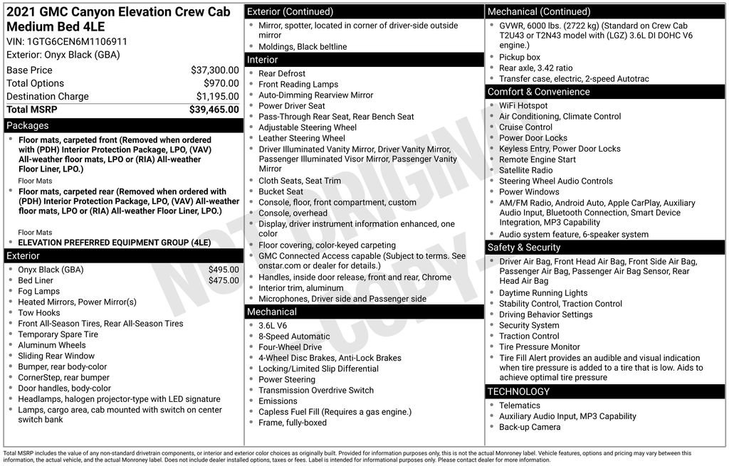 Used 2021 GMC Canyon Elevation AWD/4WD image 7