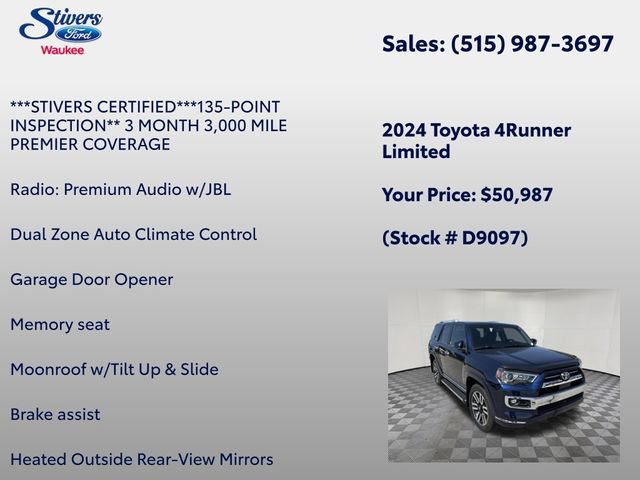 Used 2024 Toyota 4Runner Limited AWD/4WD image 16