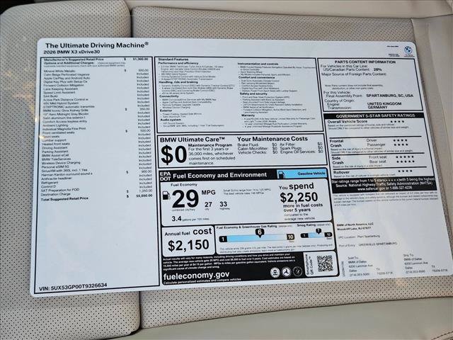 Used 2026 BMW X3 xDrive30i AWD/4WD image 17