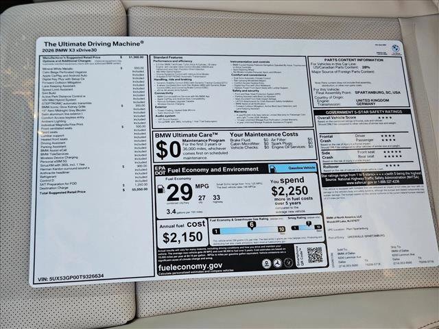 Used 2026 BMW X3 xDrive30 AWD/4WD image 17
