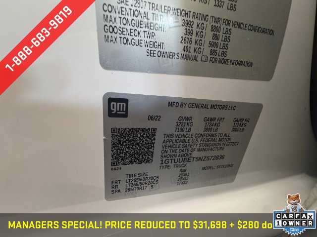 Used 2022 GMC Sierra 1500 AT4 w/ AT4 Premium Package AWD/4WD image 32