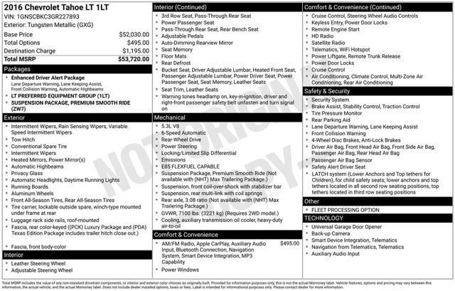 Used 2016 Chevrolet Tahoe LT image 3