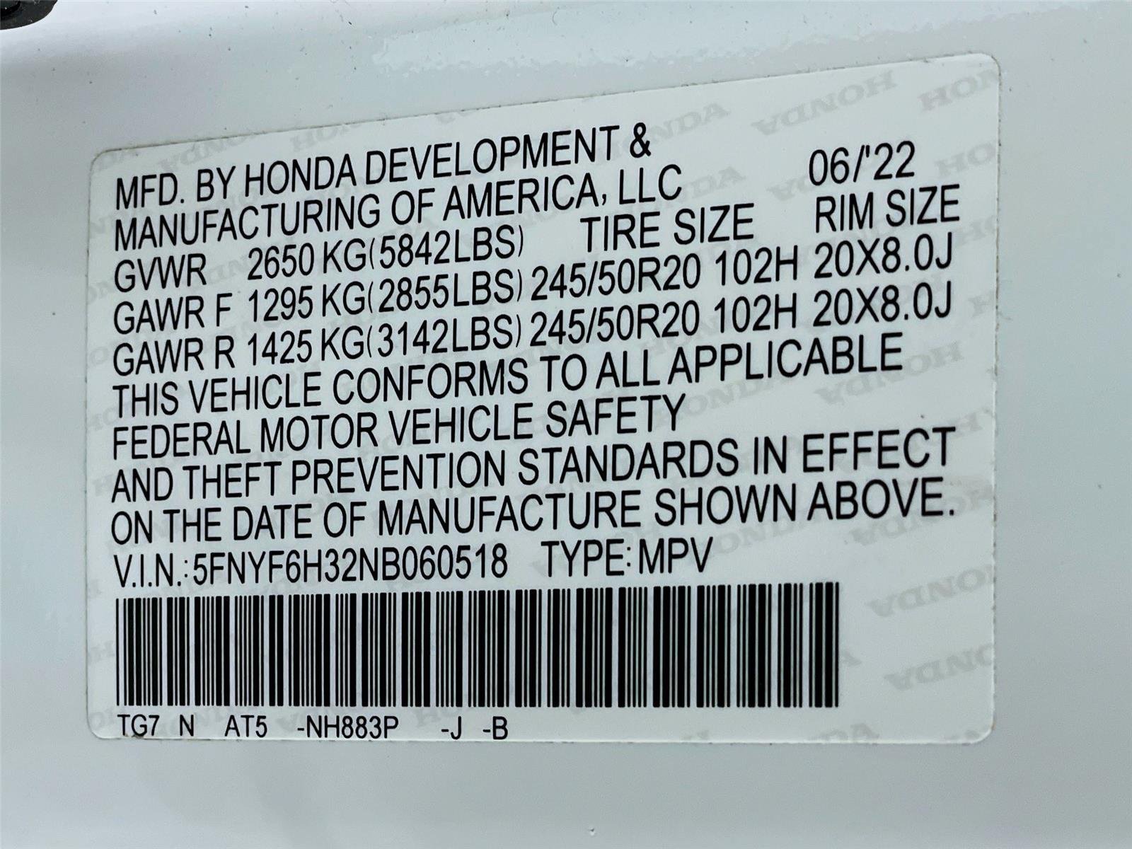 Used 2022 Honda Pilot Sport image 38