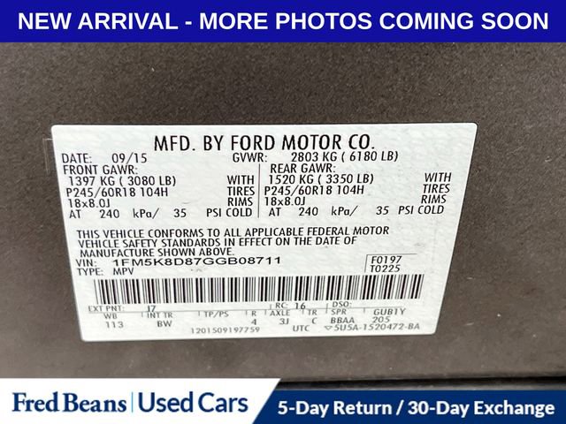 Used 2016 Ford Explorer XLT w/ Equipment Group 202A AWD/4WD image 15