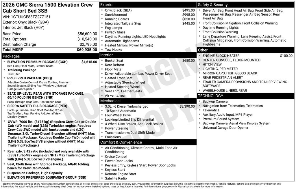 New 2026 GMC Sierra 1500 Elevation w/ Elevation Premium Package AWD/4WD image 39
