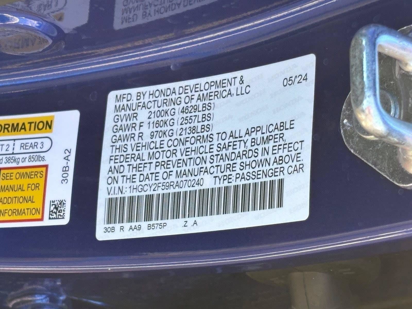 Certified 2024 Honda Accord Sport image 35