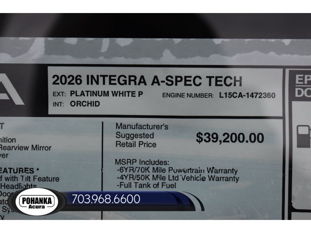 New 2026 Acura Integra A-Spec w/ Technology Package FWD image 38