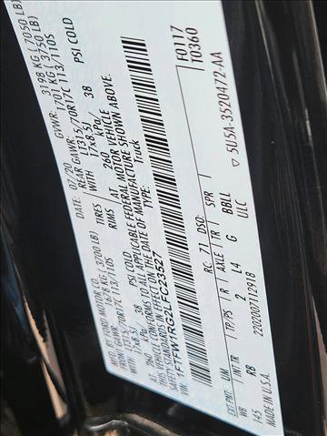 Certified 2020 Ford F150 Raptor w/ Equipment Group 801A Mid image 25