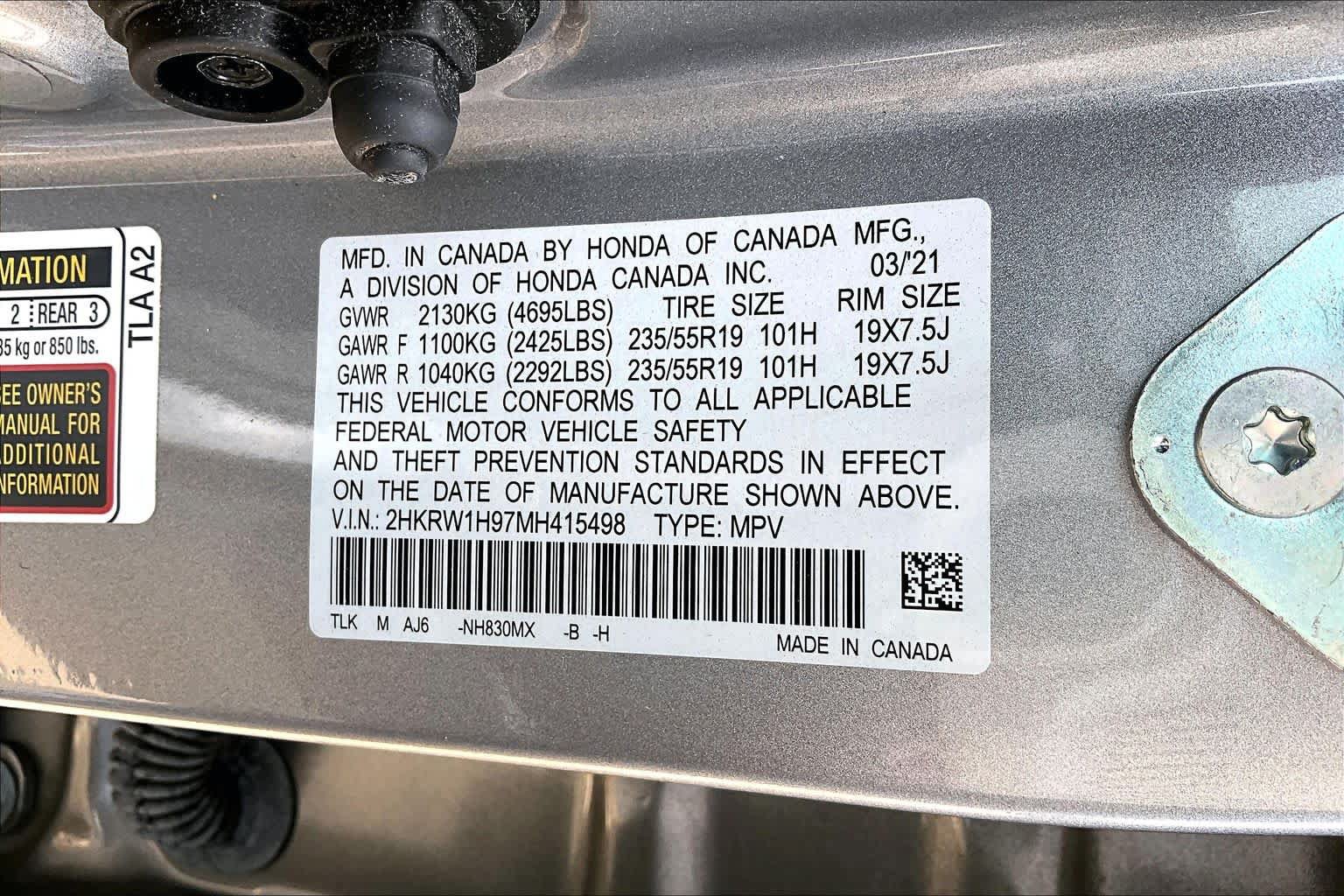 Used 2021 Honda CR-V Touring image 37