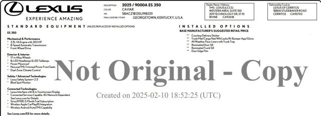 Certified 2025 Lexus ES 350 ES 350 image 3
