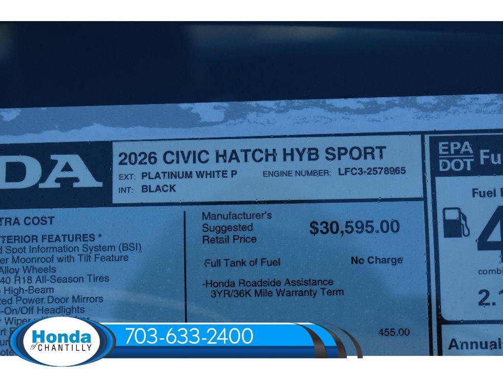 New 2026 Honda Civic Sport image 35