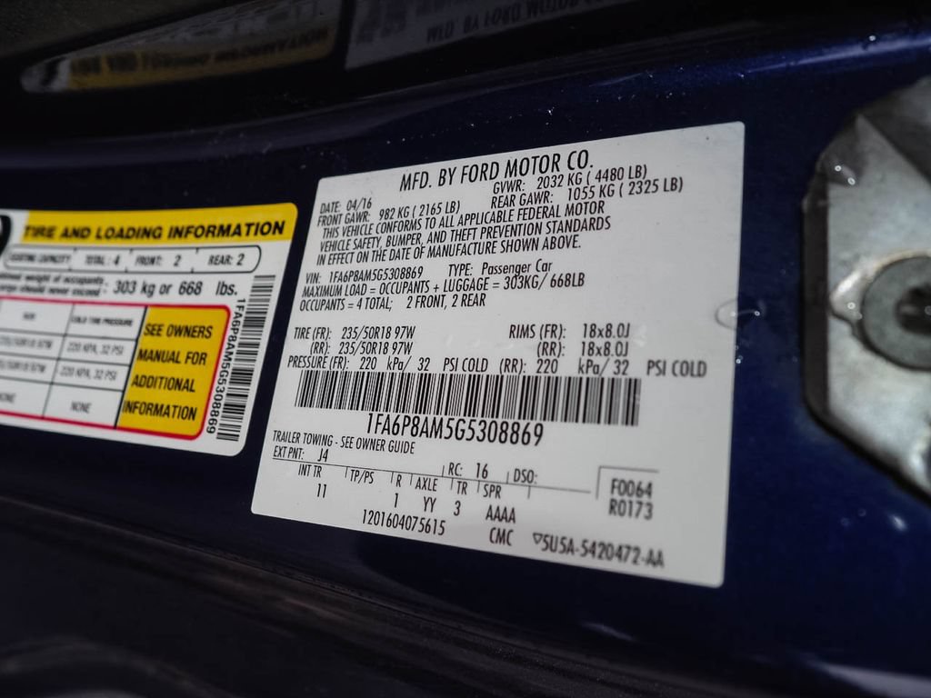 Used 2016 Ford Mustang Coupe w/ Equipment Group 051A RWD image 13