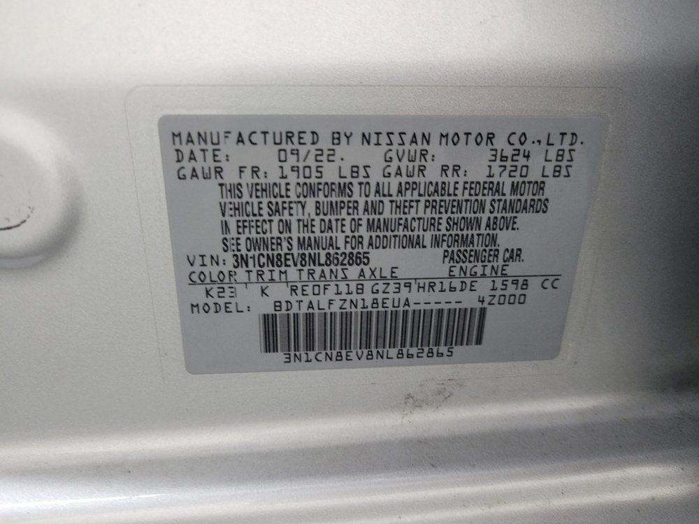 Used 2022 Nissan Versa SV FWD image 33