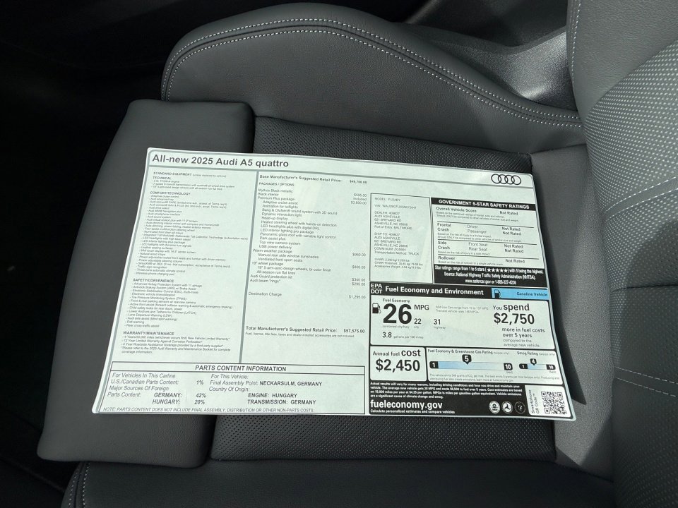 New 2025 Audi A5 2.0T Premium Plus image 33