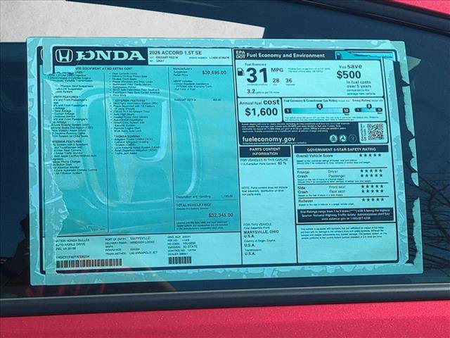 New 2026 Honda Accord SE image 17