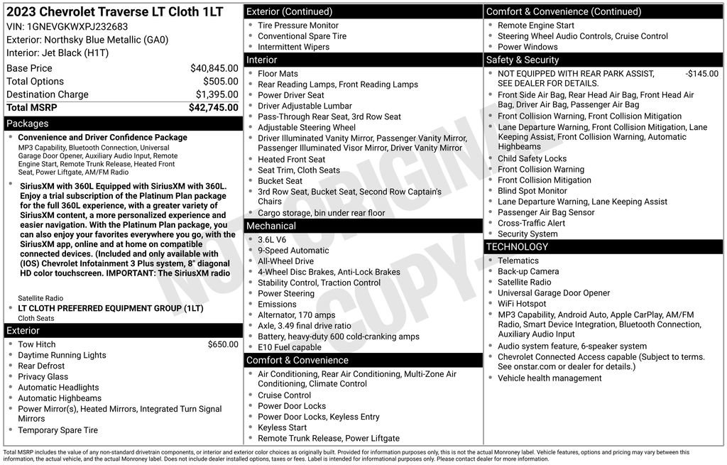 Used 2023 Chevrolet Traverse LT AWD/4WD image 29