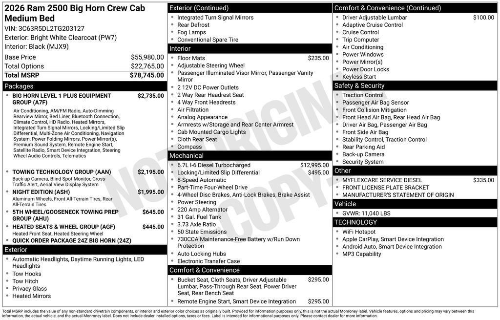 New 2026 RAM 2500 Big Horn image 6