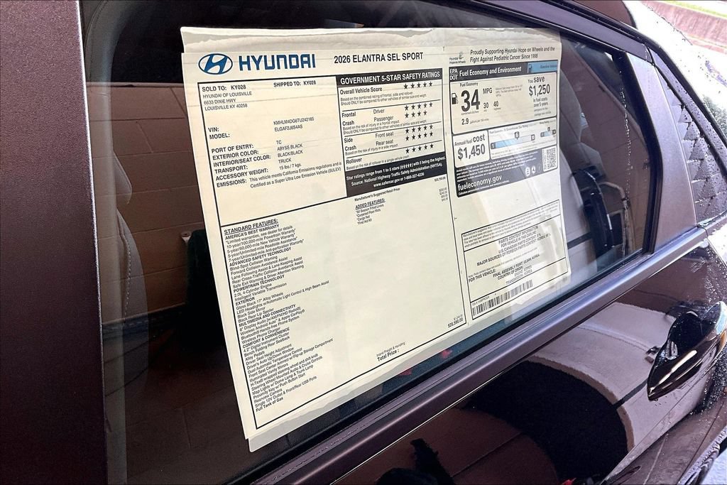 New 2026 Hyundai Elantra Sport FWD image 15