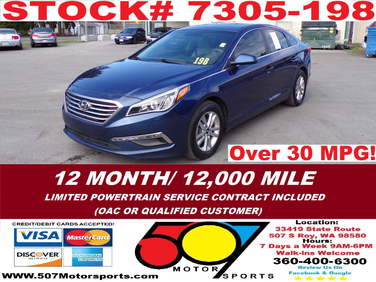Used 2015 Hyundai Sonata SE FWD image 2
