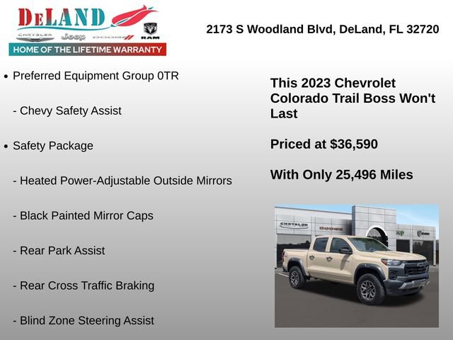 Used 2023 Chevrolet Colorado Trail Boss w/ Technology Package image 7