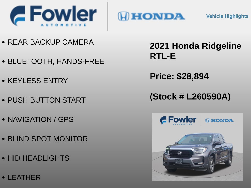 Used 2021 Honda Ridgeline RTL-E image 4