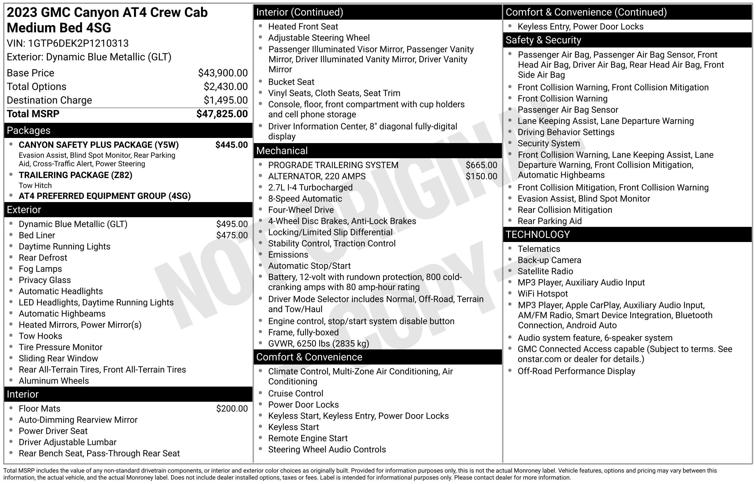 Used 2023 GMC Canyon AT4 w/ Canyon Safety Plus Package AWD/4WD image 46