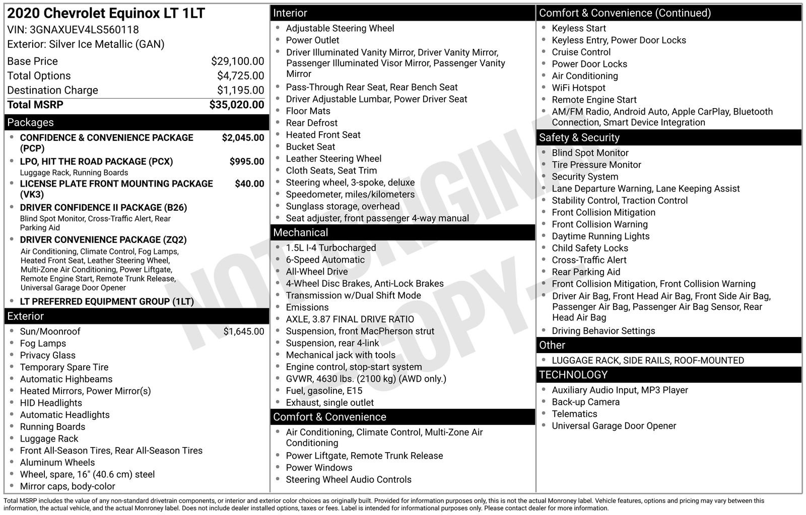 Used 2020 Chevrolet Equinox LT image 10